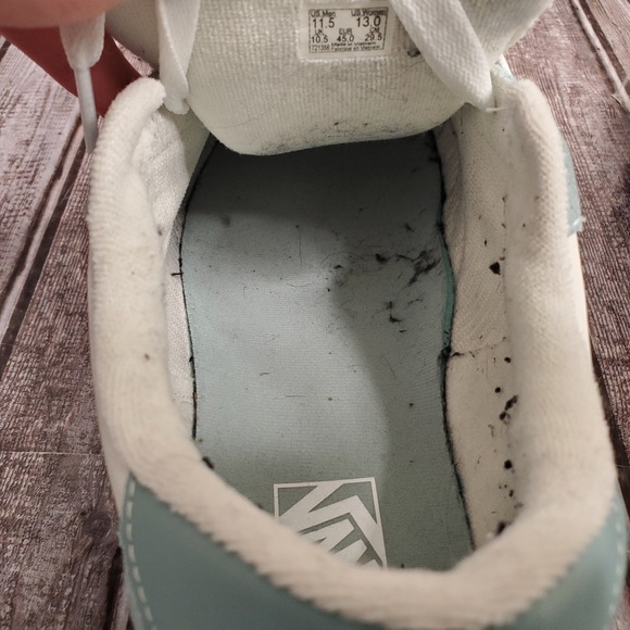 Vans Mens Hylane Skate Shoes Light Blue White Low Top Sneakers Size 11.5 - Picture 10 of 16